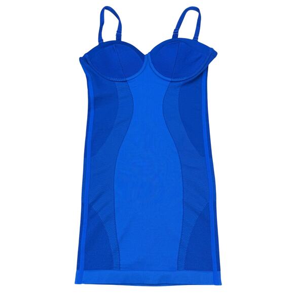 NWT IVY PARK X ADIDAS Knit Glory Blue Strappy Dress Womens SIze Medium - Picture 10 of 14